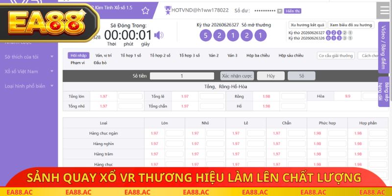 Sảnh quay xổ VR  thương hiệu làm lên chất lượng